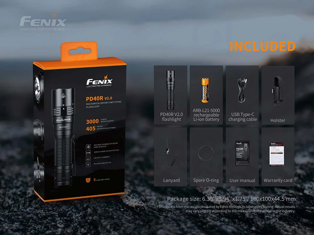 Outdoor Recreation Fenix PD40R V2.0 USB Type-C Rechargeable Flashlight 3000 Lumens 9 Outdoor Recreation Fenix PD40R V2.0 USB Type-C Rechargeable Flashlight 3000 Lumens