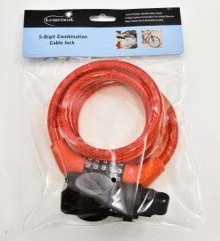 Lumintrail Bike Lock With 12mm Self Coiling Steel Cable
