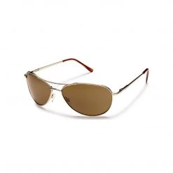 Suncloud Patrol Medium Fit Sunglasses Gold Frame With Polar Brown Lens Eyewear