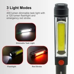 NEBO Outdoor Recreation True Utility Pocket Tool Set 400 Lumen Task Light Flashlight And 10 In 1 Multi Tool