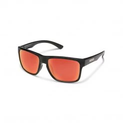Suncloud Rambler (Medium Fit) Black Frame With Polar Red Mirror Lenses Eyewear