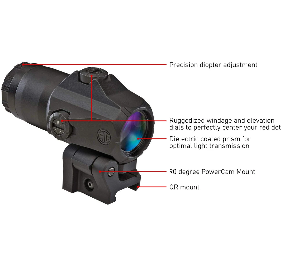 Sig Sauer SOJ41001 Juliet4 4x24mm Magnifier Powercam Quick - Black Weapon Lights 3 Sig Sauer SOJ41001 Juliet4 4x24mm Magnifier Powercam Quick - Black Weapon Lights