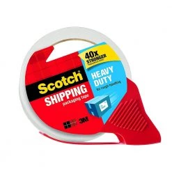 Outdoor Recreation Scotch Heavy Duty Shipping Packaging Tape Clear Rolls Dispenser Box - 6 Pack