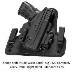 Alien Gear Holsters Shape Shift Inside Waist Band Sig P320 Compact/Carry 9mm -RH Shooting