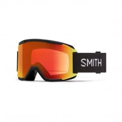 Smith Optics SMITH Squad Snow Goggles Black With Chromapop Everyday Red Mirror Eyewear