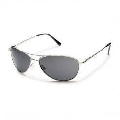 Eyewear Suncloud Patrol Medium Fit Sunglasses Silver Frame With Polar Gray Lens