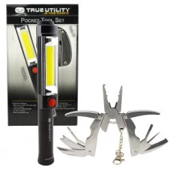 NEBO Outdoor Recreation True Utility Pocket Tool Set 400 Lumen Task Light Flashlight And 10 In 1 Multi Tool