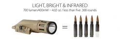 Outdoor Recreation Inforce WMLx White/IR Gen2 700 Lumens LED Weapon Mounted Light (Black WX-05-2) (Flat Dark Earth WX-06-2)