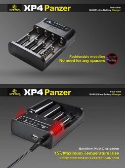 Xtar XP4 Panzer Ni-MH/Li-ion Battery Charger Outdoor Recreation 11 Xtar XP4 Panzer Ni-MH/Li-ion Battery Charger Outdoor Recreation