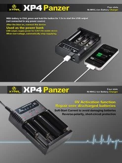 Xtar XP4 Panzer Ni-MH/Li-ion Battery Charger Outdoor Recreation 12 Xtar XP4 Panzer Ni-MH/Li-ion Battery Charger Outdoor Recreation