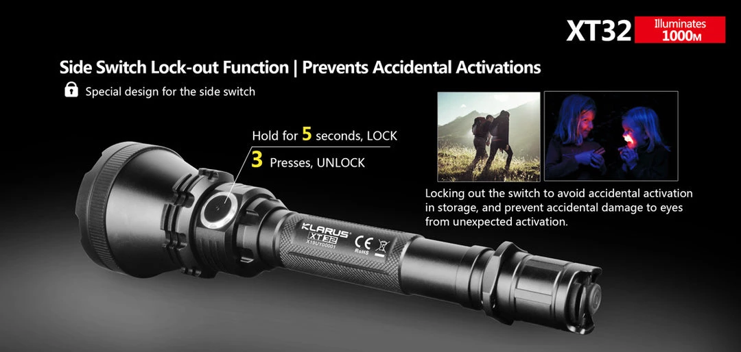 Klarus - XT32 Hunting LED Flashlight 1200LM Torch 8 Klarus - XT32 Hunting LED Flashlight 1200LM Torch
