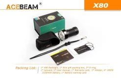 Acebeam X80 12*CREE XHP50.2 Led 25000 Lumens Rescue Searching Led Flashlight Flashlights
