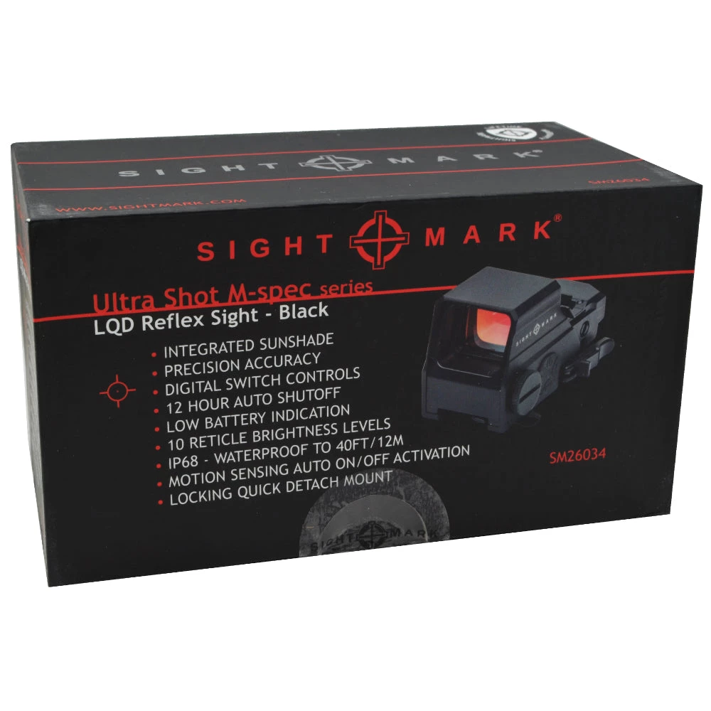 Outdoor Recreation Sightmark Ultra Shot M-spec LQD Reflex Sight, Red 65-MOA SM26034 7 Outdoor Recreation Sightmark Ultra Shot M-spec LQD Reflex Sight, Red 65-MOA SM26034