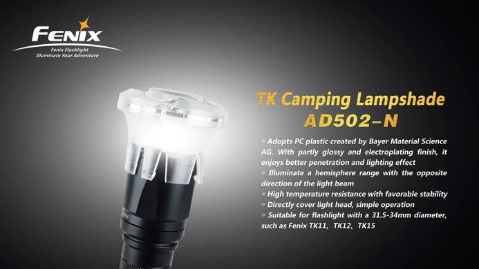 Accessories Fenix TK Series Camping Lampshade AD502 For TK & TA Series 3 Accessories Fenix TK Series Camping Lampshade AD502 For TK & TA Series