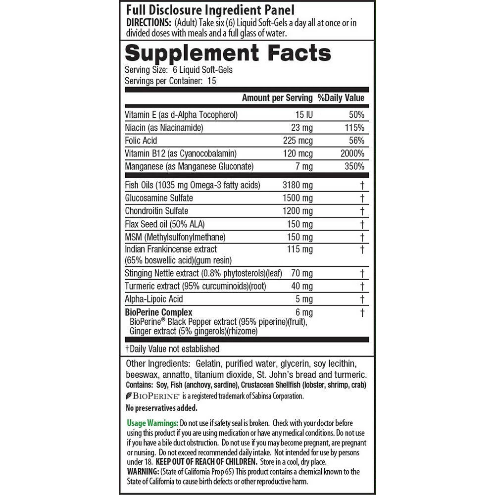 Irwin Naturals 3-In-1 Joint Formula Supports Healthy Joints - 90 Soft-Gels 4 Irwin Naturals 3-In-1 Joint Formula Supports Healthy Joints - 90 Soft-Gels