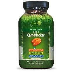 Outdoor Recreation Irwin Naturals Maximum Strength 3-in-1 Carb Blocker, 75 Ct