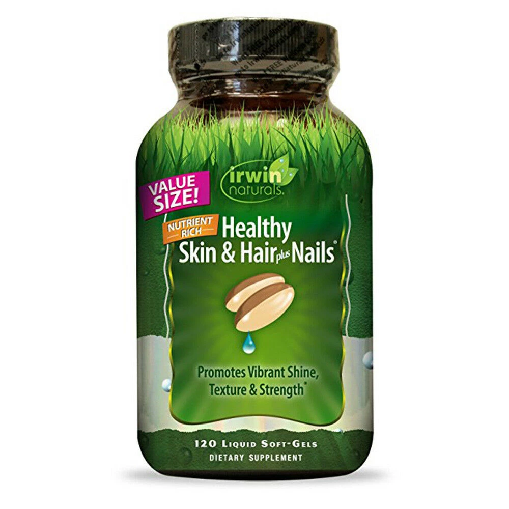 Irwin Naturals Healthy Skin & Hair Plus Nails 120 Liquid Soft Gels 1 Irwin Naturals Healthy Skin & Hair Plus Nails 120 Liquid Soft Gels