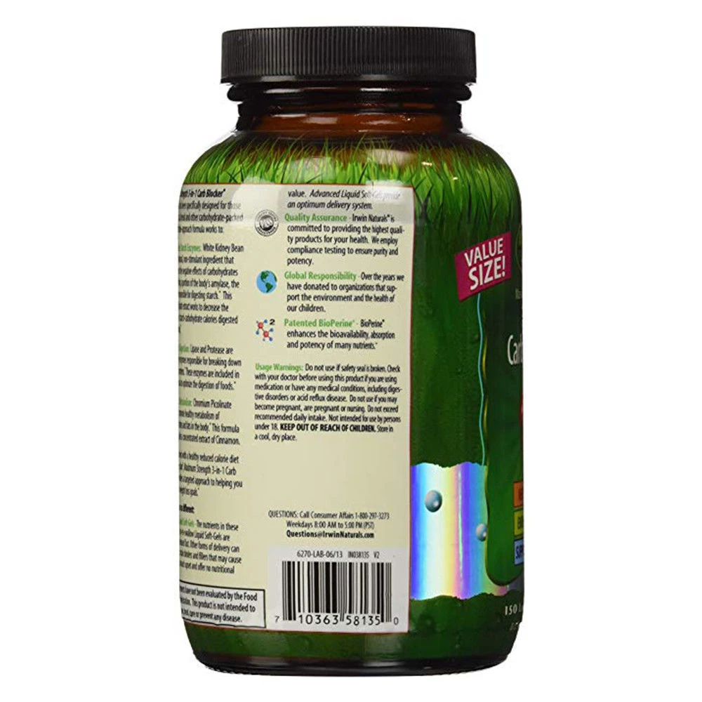 Outdoor Recreation Irwin Naturals 3 In 1 Carb Blocker Appetite Control Metabolism Support 150 Liquid Softgels 3 Outdoor Recreation Irwin Naturals 3 In 1 Carb Blocker Appetite Control Metabolism Support 150 Liquid Softgels