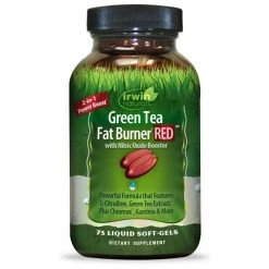 Health Supplements Irwin Naturals Green Tea Fat Burner RED 75 Liquid Soft Gels
