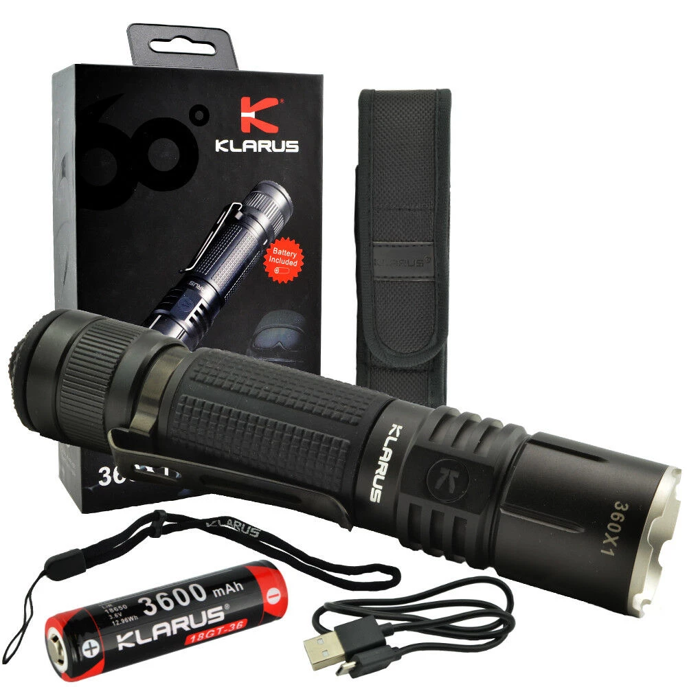 Outdoor Recreation Klarus 360X1 1800 Lumens Tactical Rechargeable Flashlight 360 Degree Dual Switch 2 Outdoor Recreation Klarus 360X1 1800 Lumens Tactical Rechargeable Flashlight 360 Degree Dual Switch