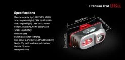 Klarus H1A Rechargeable Headlamp (Titanium) - 550Lm - Battery Included Flashlights
