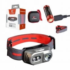 Klarus H1A Rechargeable Headlamp (Titanium) - 550Lm - Battery Included Flashlights