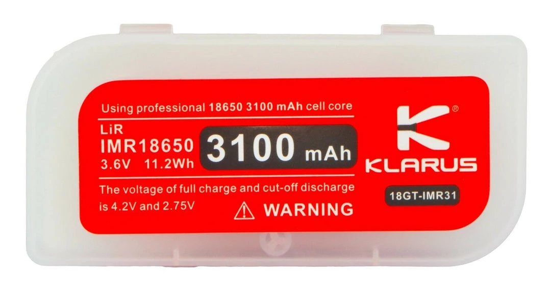 Klarus 18GT-IMR31 18650 Battery (3100mAh) 3 Klarus 18GT-IMR31 18650 Battery (3100mAh)