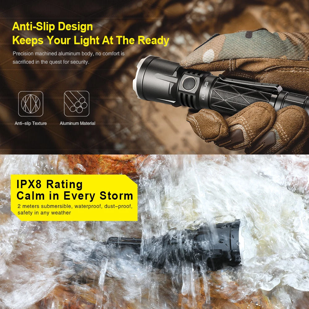 Klarus XT21X Tactical Flashlight, Rechargeable LED Light 4000 Lumens 9 Klarus XT21X Tactical Flashlight, Rechargeable LED Light 4000 Lumens