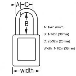 Master Lock Blue Zenex Thermoplastic Safety Padlock Blue Lock 1-3/4