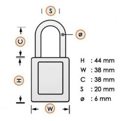 Master Lock 410RED Red Zenex Thermoplastic Safety Lockout Padlock Outdoor Recreation