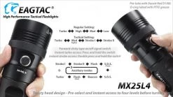 EagleTac MX25L4 SST-90 LED 2850 Lumen Flashlight (Base Model) Flashlights