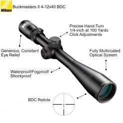 Nikon Buckmasters II 4-12x40 BDC Rifle Scope - Black Sport Optics