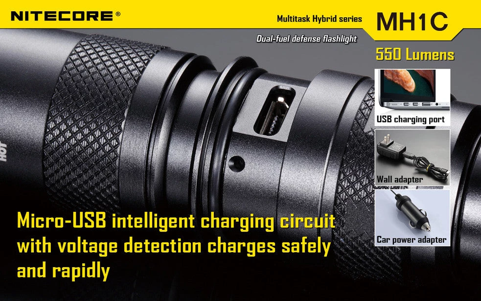 NiteCore MH1C 550 Lumen CREE XM-L U2 LED Flashlight 7 NiteCore MH1C 550 Lumen CREE XM-L U2 LED Flashlight