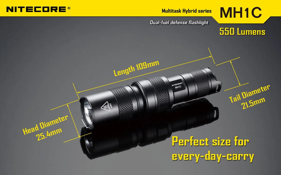 NiteCore MH1C 550 Lumen CREE XM-L U2 LED Flashlight 4 NiteCore MH1C 550 Lumen CREE XM-L U2 LED Flashlight