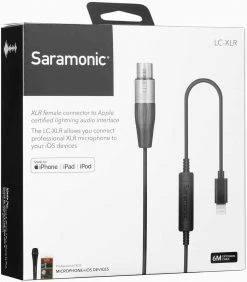 Outdoor Recreation Saramonic LC-XLR Female To Apple Lightning Microphone Interface Cable For IPhone 14 Outdoor Recreation Saramonic LC-XLR Female To Apple Lightning Microphone Interface Cable For IPhone