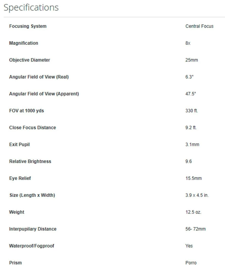 Nikon ProStaff 8x25 Binoculars, Waterproof & Fogproof Sport Optics 2 Nikon ProStaff 8x25 Binoculars, Waterproof & Fogproof Sport Optics