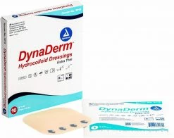 Dynarex Dynaderm Hydrocolloid Dressing, 4 X 4 Inch, Pack Of 10
