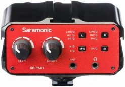 Outdoor Recreation Saramonic SR-PAX1 2-Channel On-Camera XLR, 1/4" & 1/8" Audio Mixer, +48V Preamps