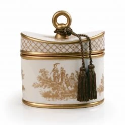 Outdoor Recreation Seda France Japanese Quince Classic Toile Ceramic Two-Wick Candle