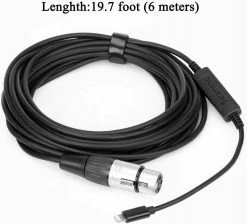 Outdoor Recreation Saramonic LC-XLR Female To Apple Lightning Microphone Interface Cable For IPhone