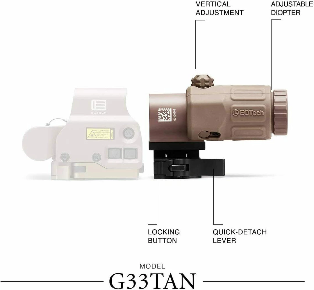 Shooting EOTech G33STSTAN Magnifier & Mount - Tan 2 Shooting EOTech G33STSTAN Magnifier & Mount - Tan