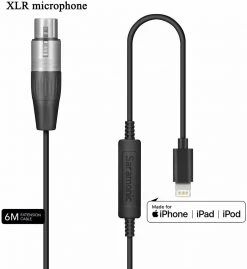 Outdoor Recreation Saramonic LC-XLR Female To Apple Lightning Microphone Interface Cable For IPhone 11 Outdoor Recreation Saramonic LC-XLR Female To Apple Lightning Microphone Interface Cable For IPhone