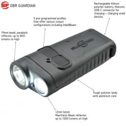 SureFire Guardian Rechargeable Flashlight Dual Beam 1000 Lumens W/ Intellibeam Outdoor Recreation