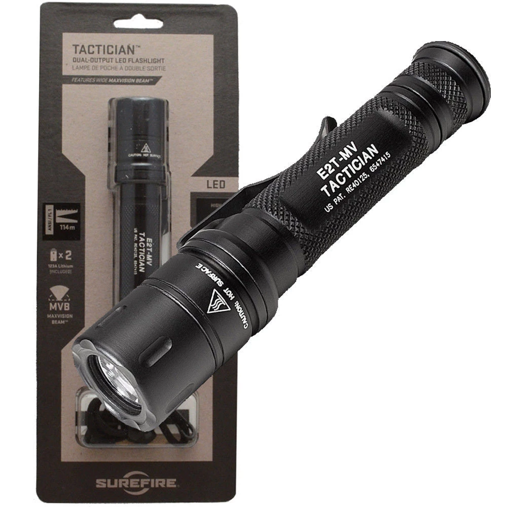 Flashlights SureFire - Tactician Dual-Output MaxVision Beam LED Flashlight E2T-MV - Tactical 1 Flashlights SureFire - Tactician Dual-Output MaxVision Beam LED Flashlight E2T-MV - Tactical