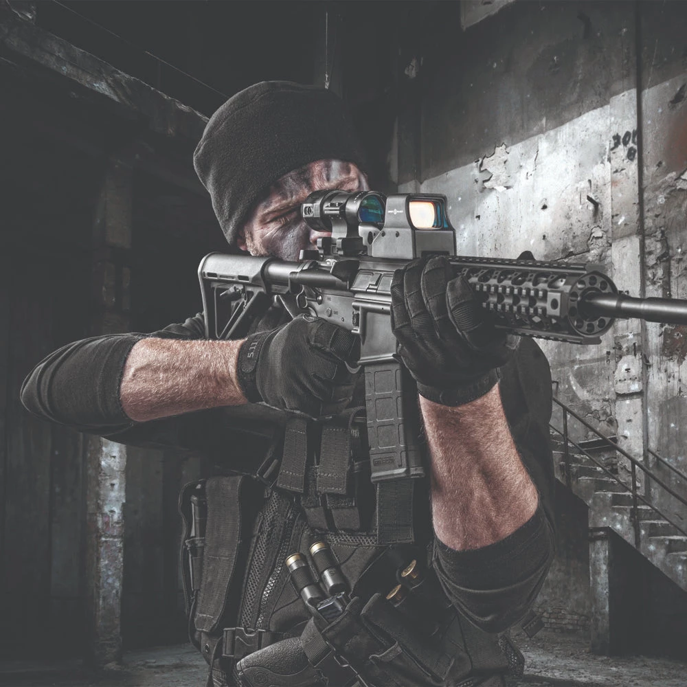 Sightmark 7X Tactical Magnifier With Slide To Side Mount - SM19039 Shooting 6 Sightmark 7X Tactical Magnifier With Slide To Side Mount - SM19039 Shooting