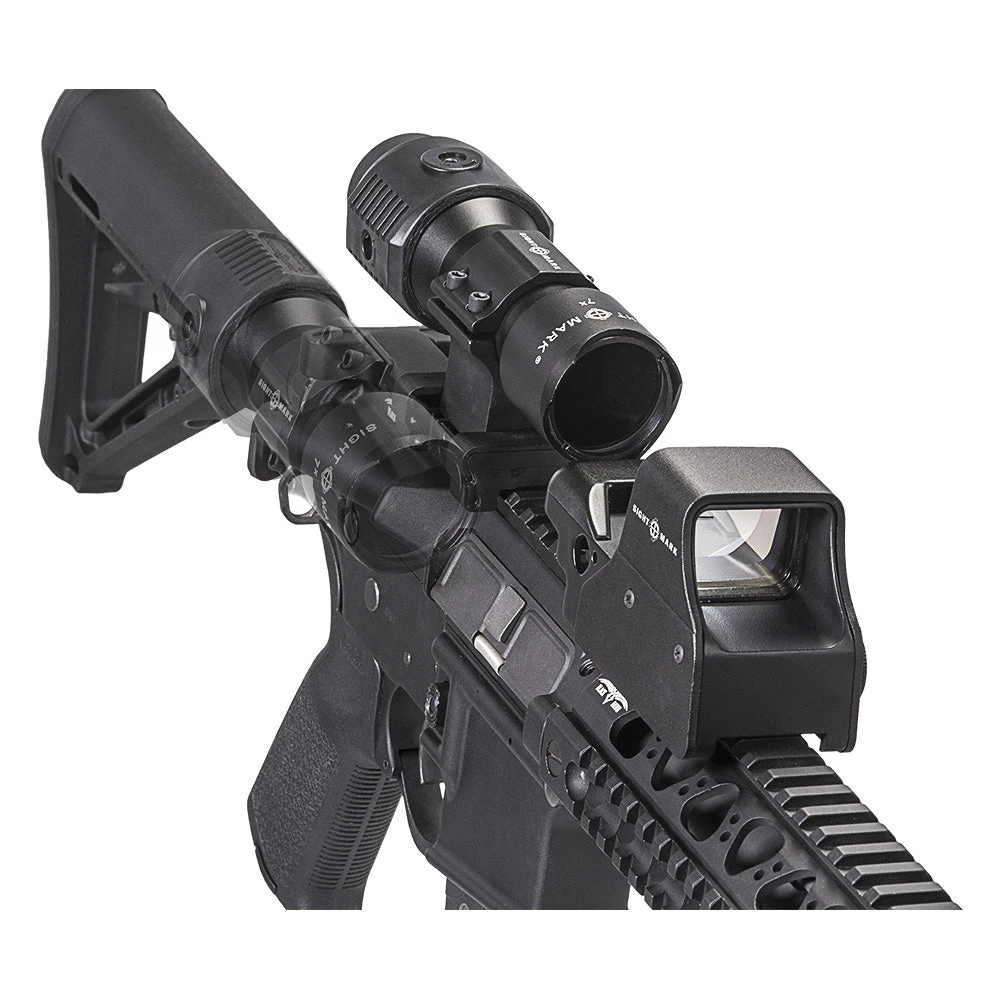 Sightmark 7X Tactical Magnifier With Slide To Side Mount - SM19039 Shooting 5 Sightmark 7X Tactical Magnifier With Slide To Side Mount - SM19039 Shooting