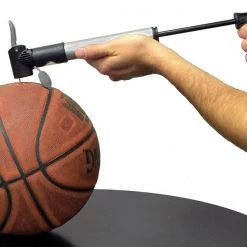 Lumintrail Outdoor Recreation Mini Bike Pump Rotating Dual Nozzle Head With Built-in Gauge