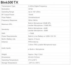 Saramonic Blink 500 B3 (TX+RXDi) Wireless Microphone System For IPhone 11 Saramonic Blink 500 B3 (TX+RXDi) Wireless Microphone System For IPhone