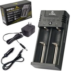 XTAR WP2H Two Slot Intelligent Li-ion LiFePO4 Battery Charger USB Power Bank