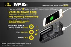 XTAR WP2H Two Slot Intelligent Li-ion LiFePO4 Battery Charger USB Power Bank 19 XTAR WP2H Two Slot Intelligent Li-ion LiFePO4 Battery Charger USB Power Bank